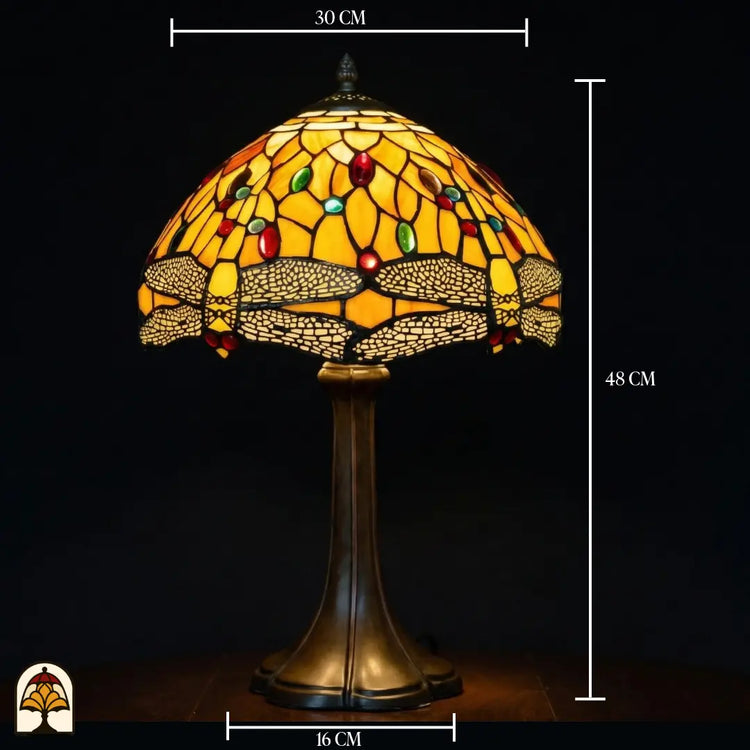 Tiffany lamp - tafellamp - Libellula Aurea ⌀30 cm De Sierkamer