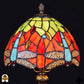 Tiffany-Lampe - Tischlampe - Libellula Azul ⌀20 cm