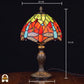Tiffany-Lampe - Tischlampe - Libellula Azul ⌀20 cm