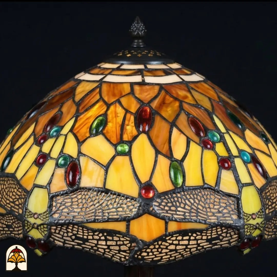 Tiffany lamp - tafellamp - Libellula Aurea ⌀30 cm De Sierkamer
