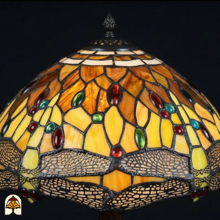 Tiffany lamp - tafellamp - Libellula Aurea ⌀30 cm De Sierkamer