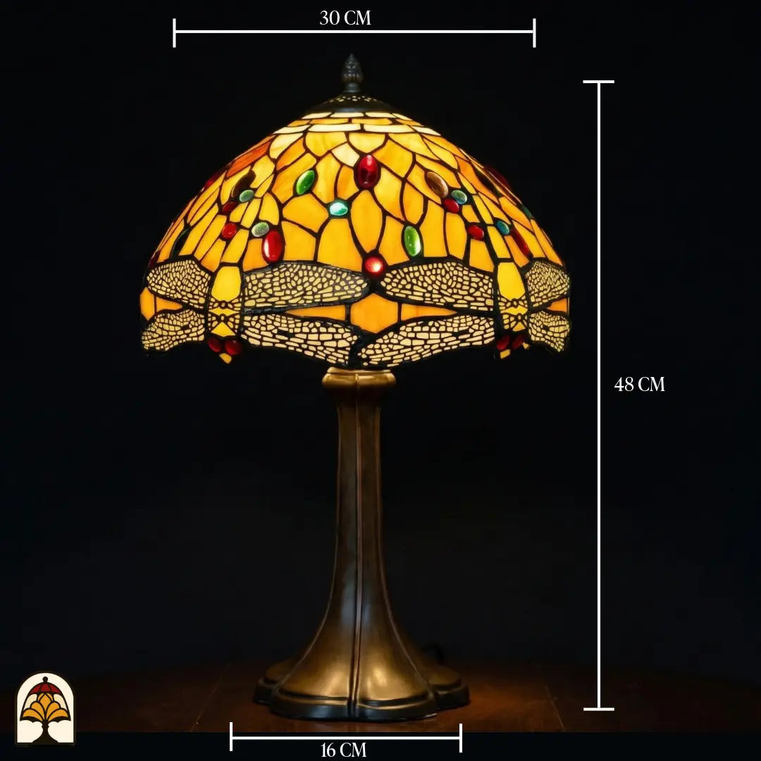 Tiffany lamp - tafellamp - Libellula Aurea ⌀30 cm De Sierkamer