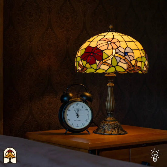 Tiffany Lampe – Tischlampe Aurora Bloom – ⌀30 cm