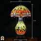 Maatafbeelding Tiffany tafellamp Libellula Lumina ⌀30: kapbreedte 30 cm, voetbreedte 22 cm, totale hoogte 58 cm