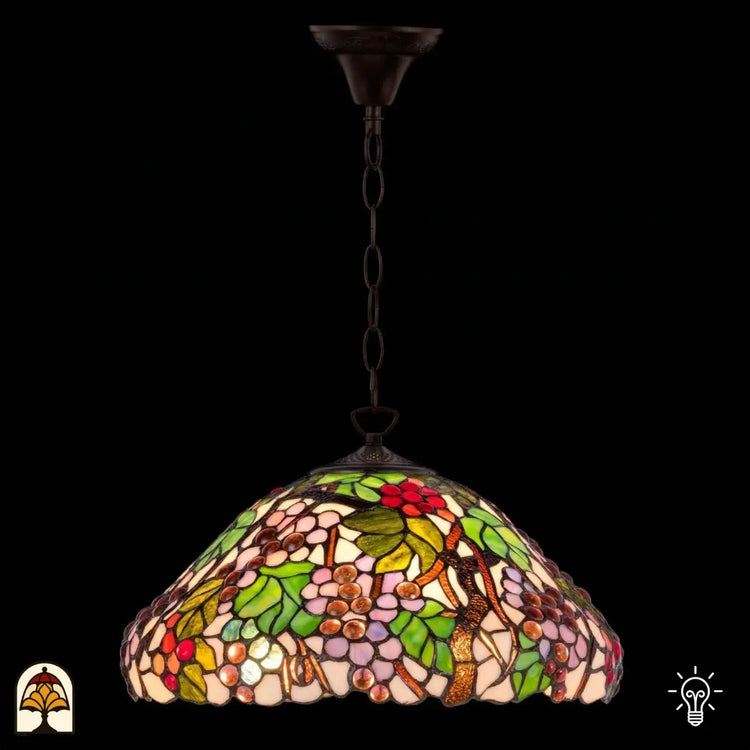 Tiffany lamp - Tiffany Hanglamp Sylva Berria - ⌀40 cm De Sierkamer