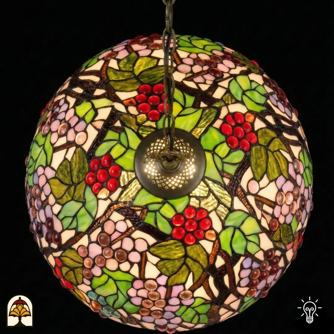 Tiffany lamp - Tiffany Hanglamp Sylva Berria - ⌀40 cm De Sierkamer