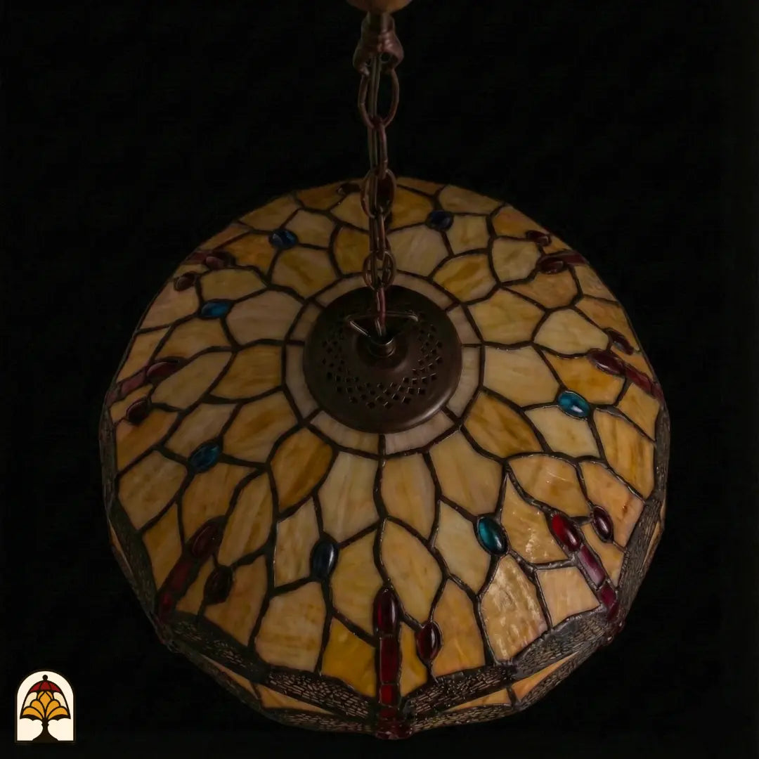Tiffany lamp - Tiffany Hanglamp Libelle - ⌀25 cm De Sierkamer