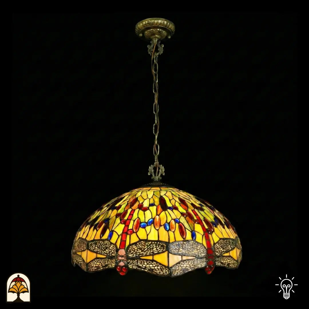 Tiffany-Lampe - Tiffany-Pendelleuchte - Libellula Aurelia ⌀50 cm