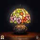 Tiffany lamp | Tiffany tafellamp Amber Flora Classic ⌀20 cm