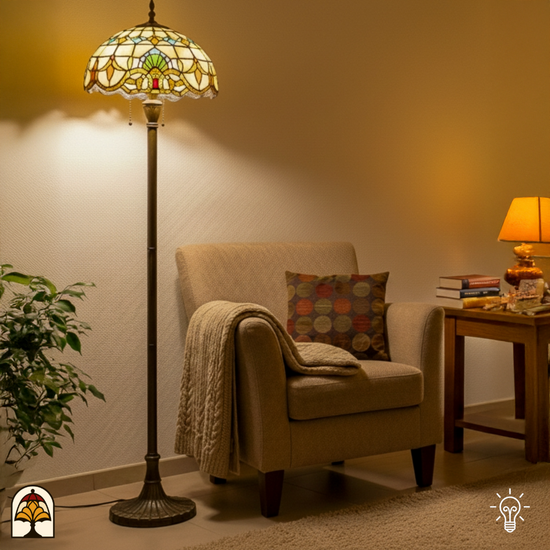 Tiffany-Lampe - Vloerlamp Barok