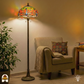 Tiffany-Lampe - Vloerlamp Libellula Azul