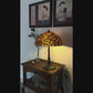 Tiffany-Lampe - Tischlampe - Steinmosaik Bernstein ⌀40 cm