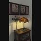 Tiffany-Lampe - Tischlampe - Mosaic Garden Amber