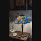 Tiffany lampe-  Tischlampe Florentia Blu – ⌀41 cm