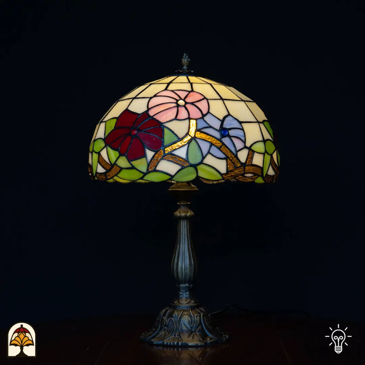 Tiffany lamp - Tafellamp Aurora Bloom - ⌀30 cm