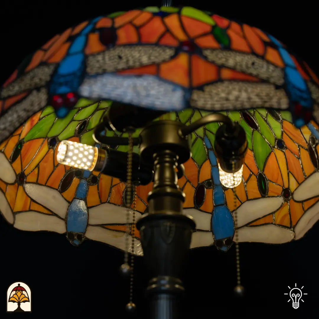 Tiffany lamp - Vloerlamp Libellula Azul