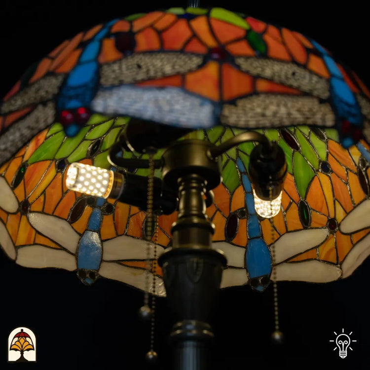 Tiffany lamp - Vloerlamp Libellula Azul