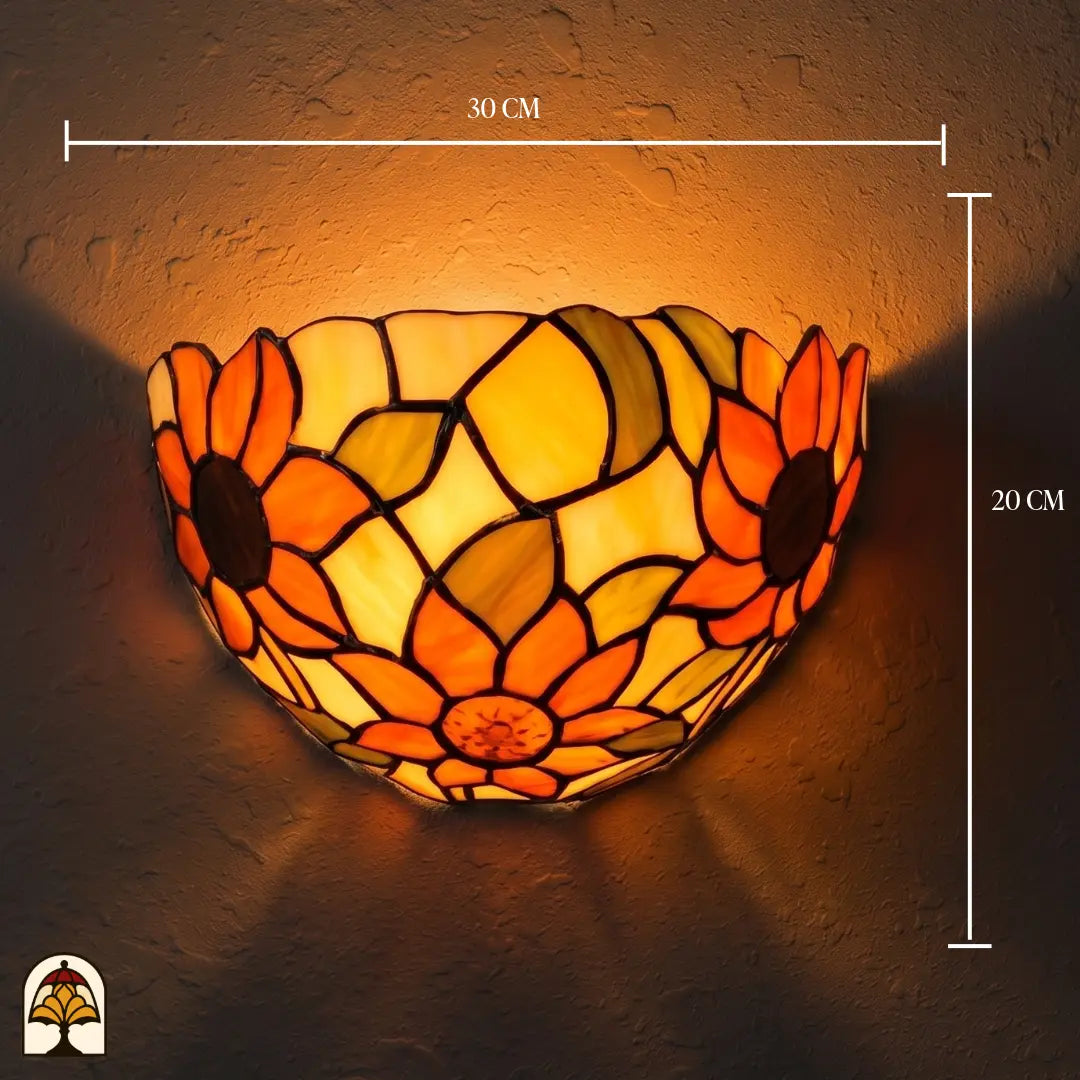 Tiffany wandlamp Solea Girasole met muurbevestiging
