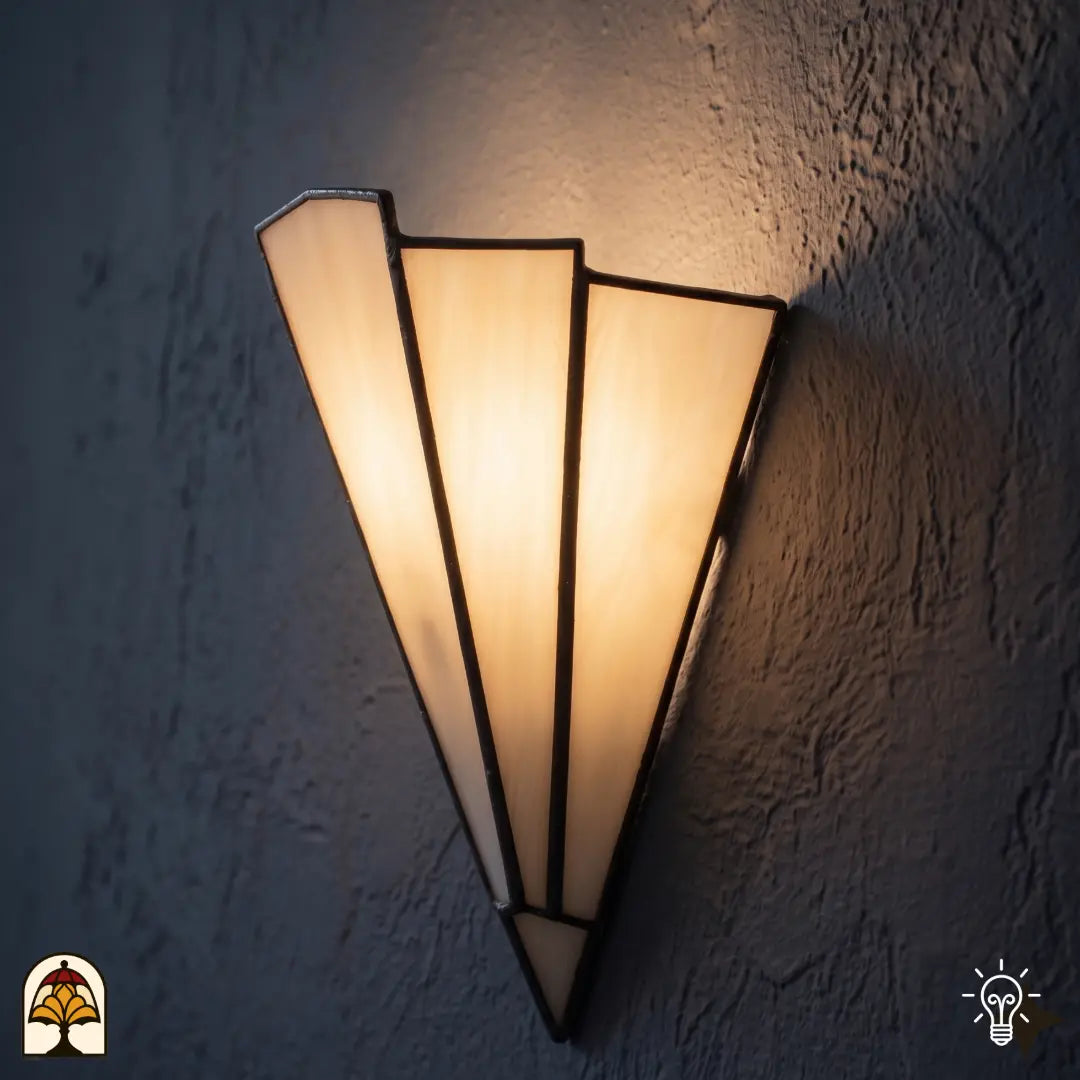 Tiffany wandlamp Ventaglio Avorio – in interieur, elegant lichtspel op de muur